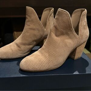 Cole Haan Ferd Bootie (65mm) / Sesame Perforated Suede